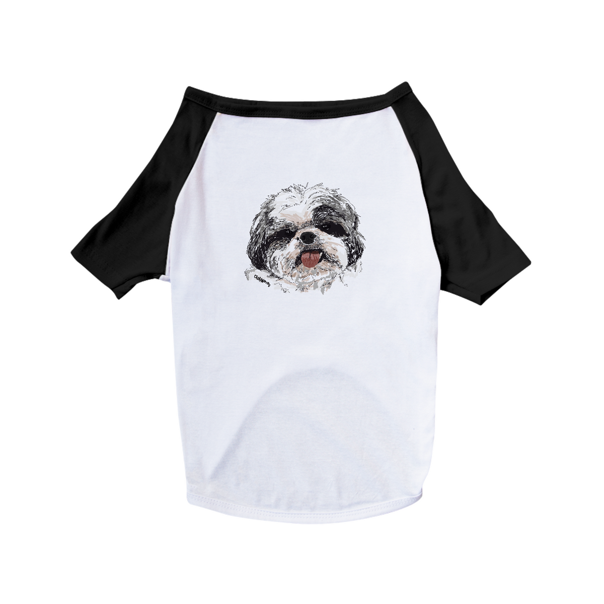 Nome do produto: Camiseta para Cachorro - Shih Tzu Pintura Digital