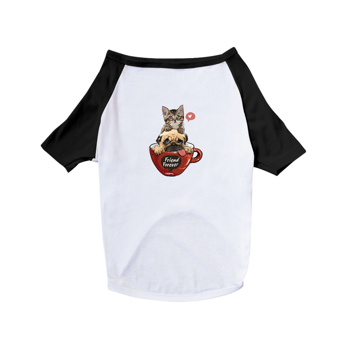 Nome do produto: Camiseta para Cachorro - Gato e Cachorro - Friend Forever