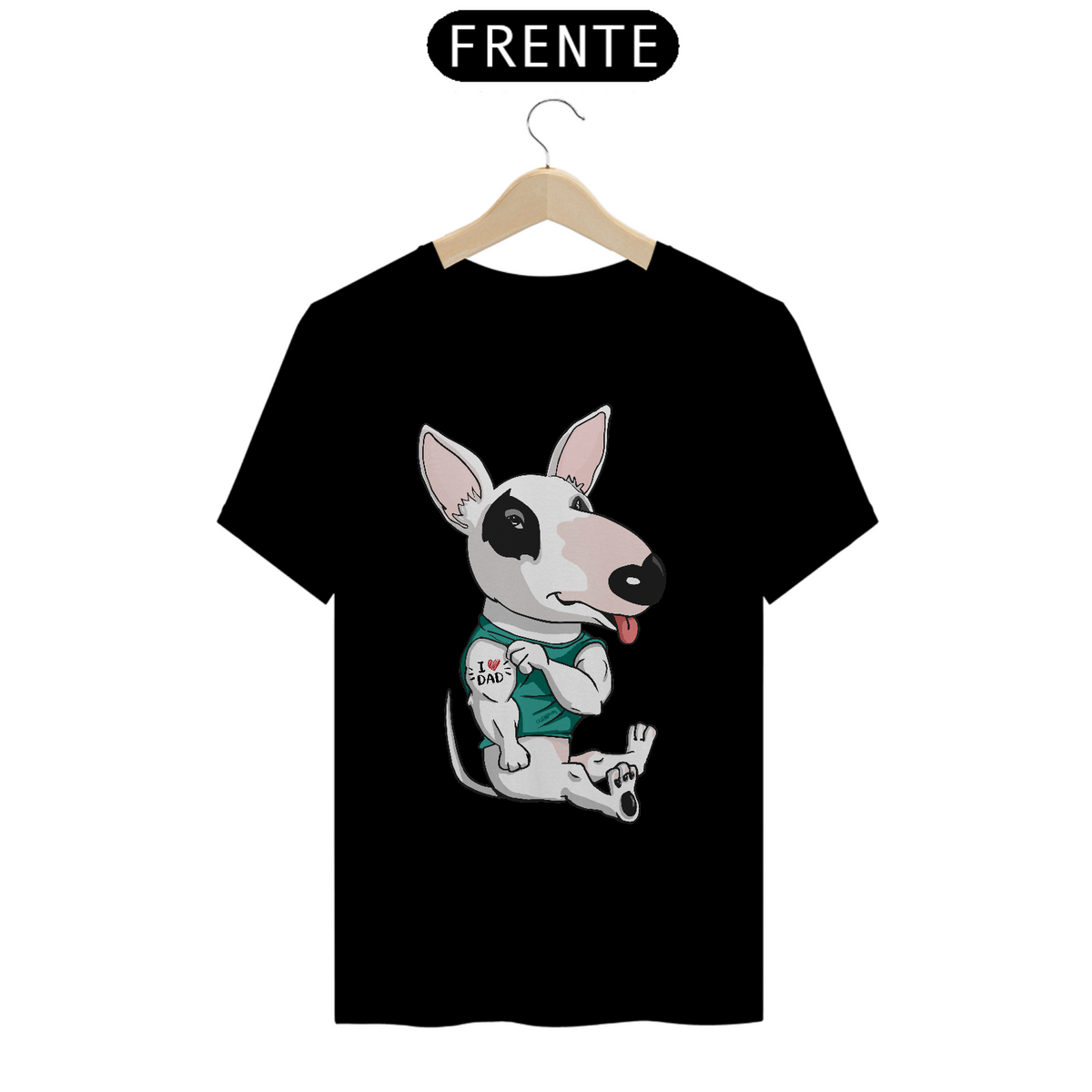 Nome do produto: Camiseta Bull Terrier I Love Dad