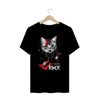 Camiseta Plus Size Gato Let's Rock