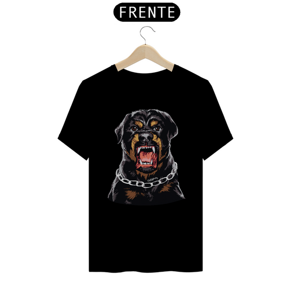 Camiseta Rottweiler com Cara de Bravo