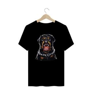 Nome do produtoCamiseta Plus Size Rottweiler com Cara de Bravo