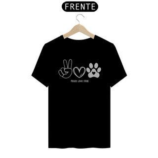 Nome do produtoCamiseta Peace, love, dogs