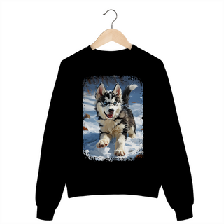 Nome do produtoMoletom Blusão Husky Siberiano Correndo na Neve