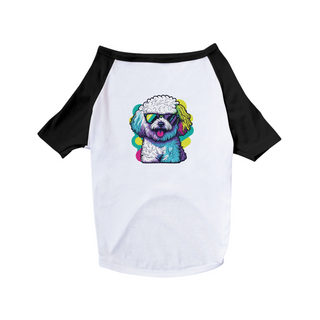 Nome do produtoCamiseta para Cachorro - Bichon Frisé de Óculos de Sol