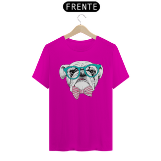 Nome do produtoCamiseta Bulldog Inglês de Óculos e Gravatinha