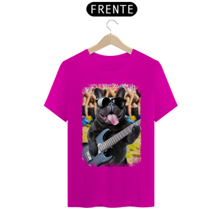 Nome do produtoCamiseta Bulldog Francês Tocando Guitarra