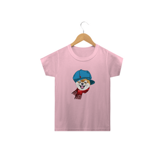 Nome do produtoCamiseta Infantil Spitz Alemão de Boina e Cachecol