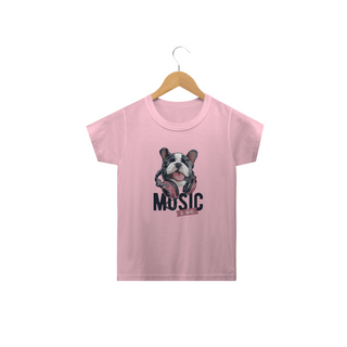 Nome do produtoCamiseta Infantil Music and Dog
