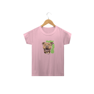 Nome do produtoCamiseta Infantil Pitbull Pintura Digital