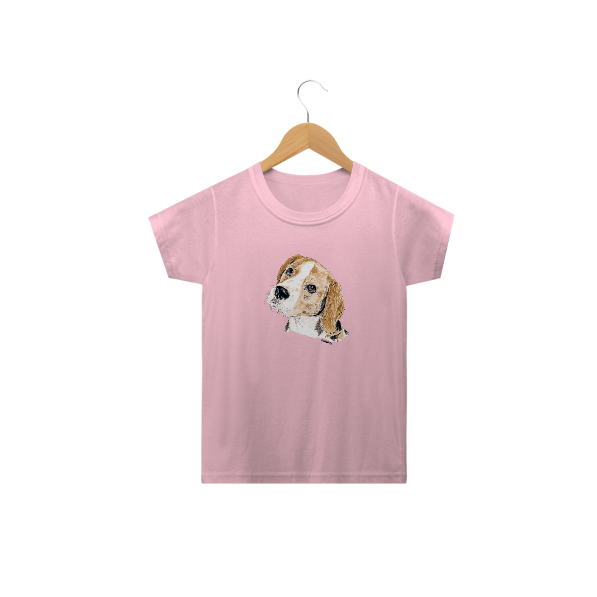 Nome do produto: Camiseta Infantil Beagle Pintura Digital