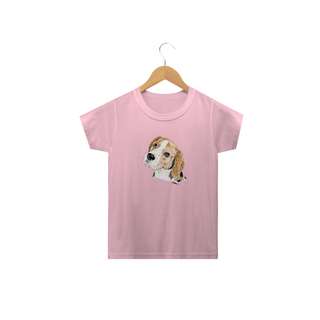 Camiseta Infantil Beagle Pintura Digital