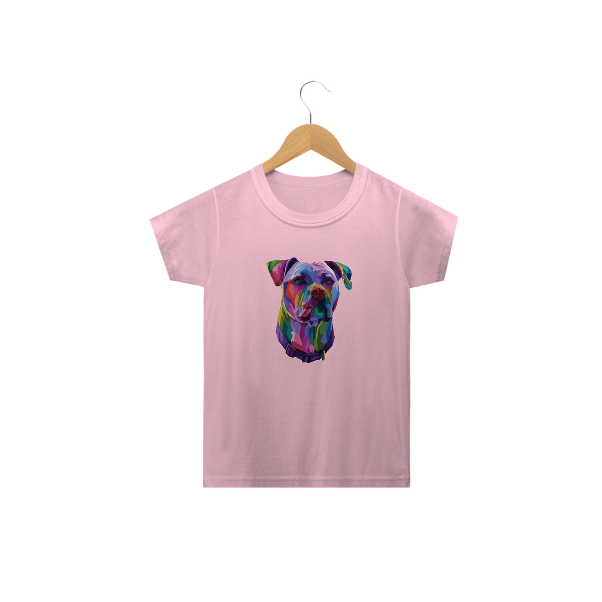 Nome do produto: Camiseta Infantil Pitbull Pop Art