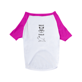 Nome do produtoCamiseta para Cachorro - Yoga Inalar e Exalar