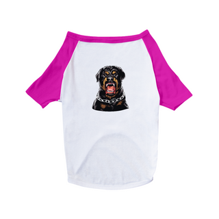 Nome do produtoCamiseta para Cachorro - Rottweiler com Cara de Bravo