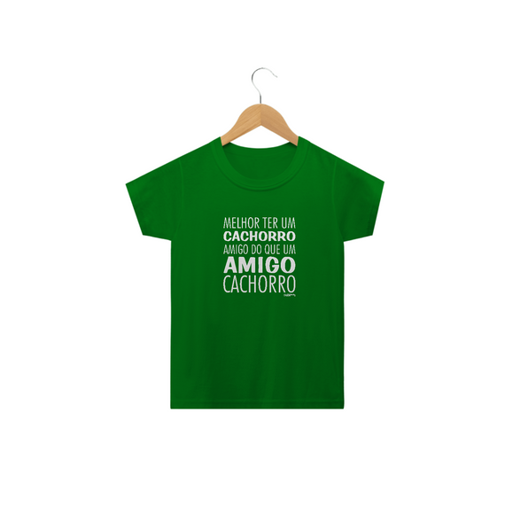 Camiseta Infantil Cachorro Amigo ou Amigo Cachorro