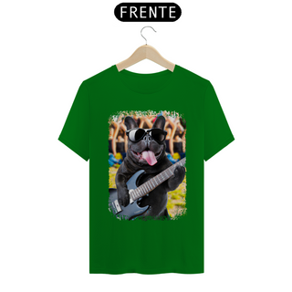 Nome do produtoCamiseta Bulldog Francês Tocando Guitarra