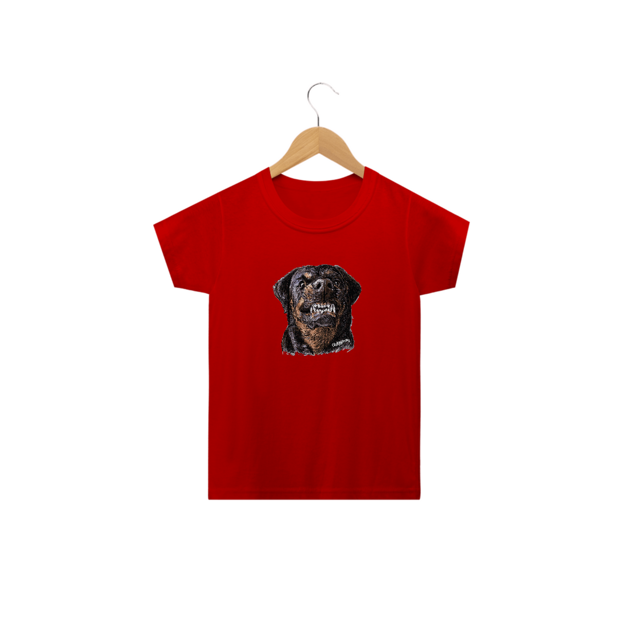 Nome do produto: Camiseta Infantil Rottweiler Bravo
