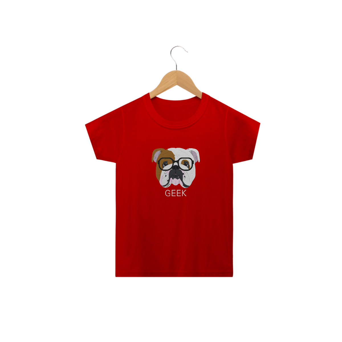 Nome do produto: Camiseta Infantil Bulldog Inglês Geek