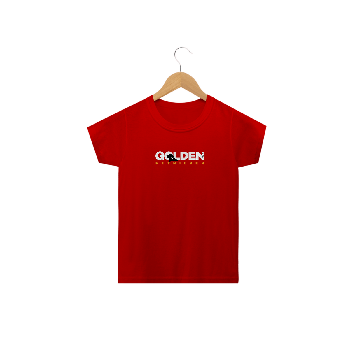 Nome do produto: Camiseta Infantil Golden Retriever Logotipo