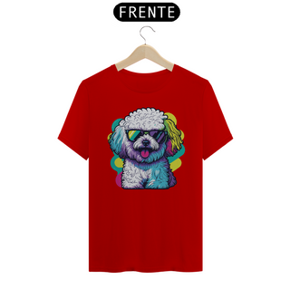 Nome do produtoCamiseta Bichon Frisé de Óculos de Sol