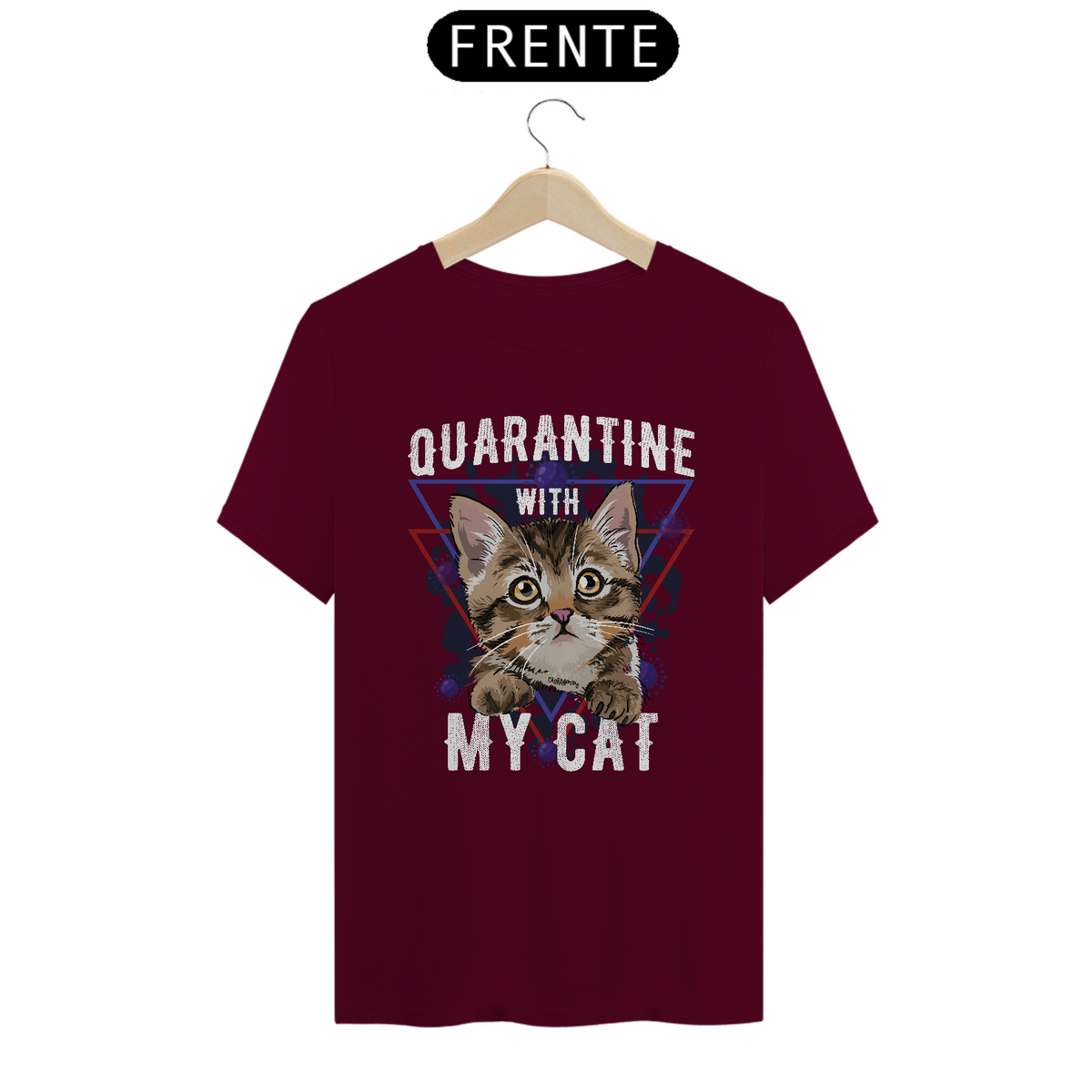 Nome do produto: Camiseta Quarantine With My Cat