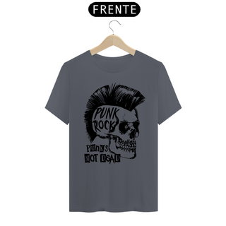 Nome do produtoCamiseta Personalizada Estampa CAVEIRA PUNKS NOT DEAD