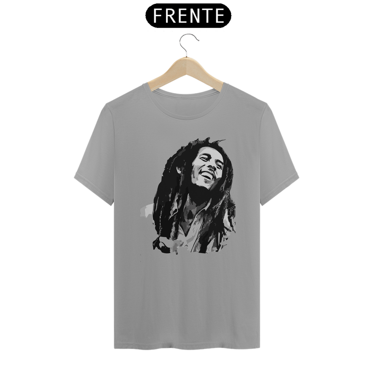 Nome do produto: BOB MARLEY SMILLING - Camiseta Personalizada com Estampa do Bob Marley
