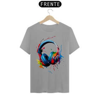 Nome do produtoCOLORFUL HEAD PHONES - Camiseta Personalizada com Estampa Geek