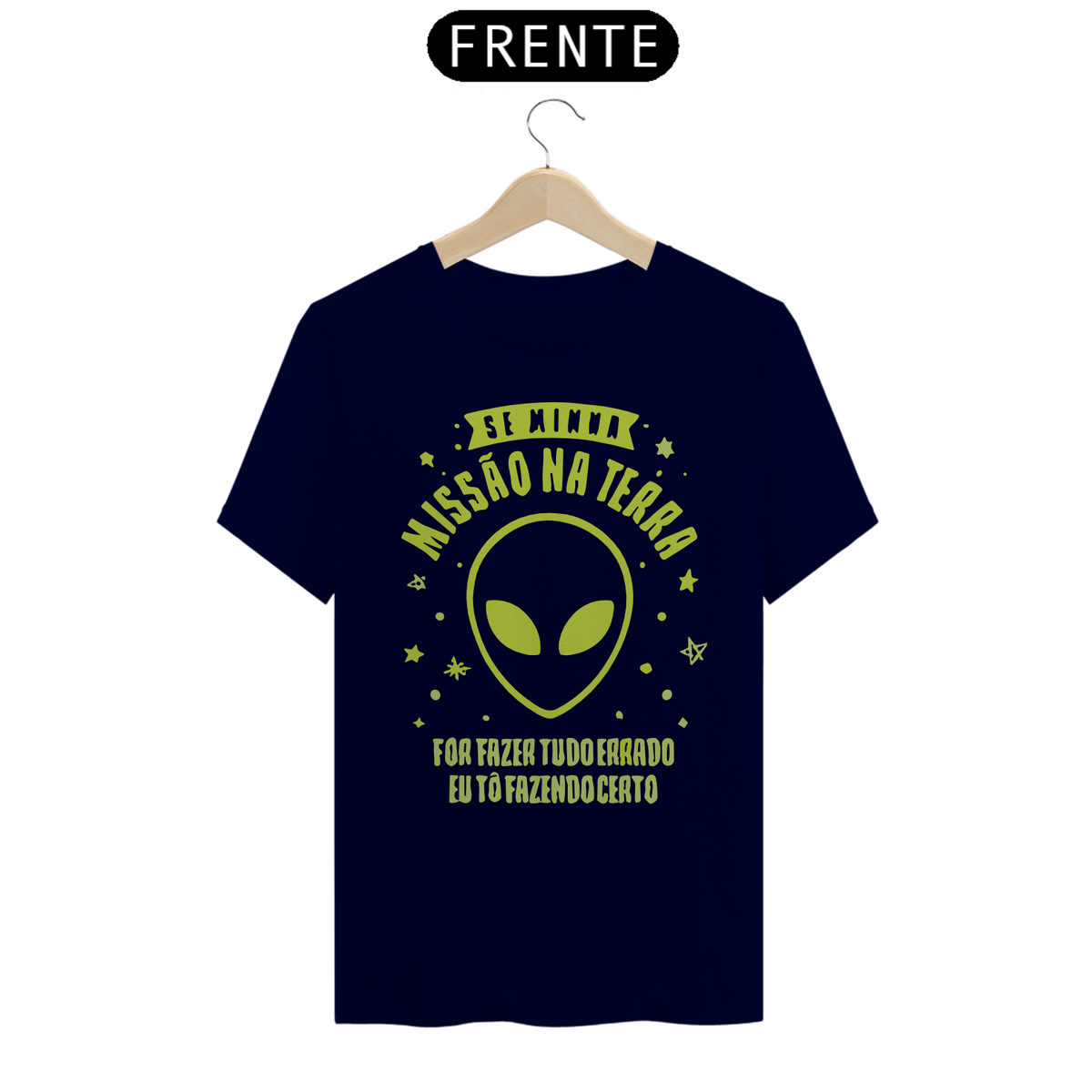 Nome do produto: ALIEN MISSÃO NA TERRA - Camiseta Personalizada com Estampa Geek