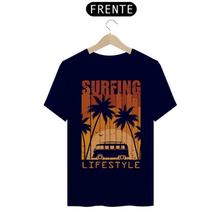 Nome do produtoSURFING LIFE STYLE - Camiseta Personalizada com Estampa de Surf