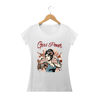 Camiseta Personalizada Feminina  Estampa  Estampa GIRL POWER 50s
