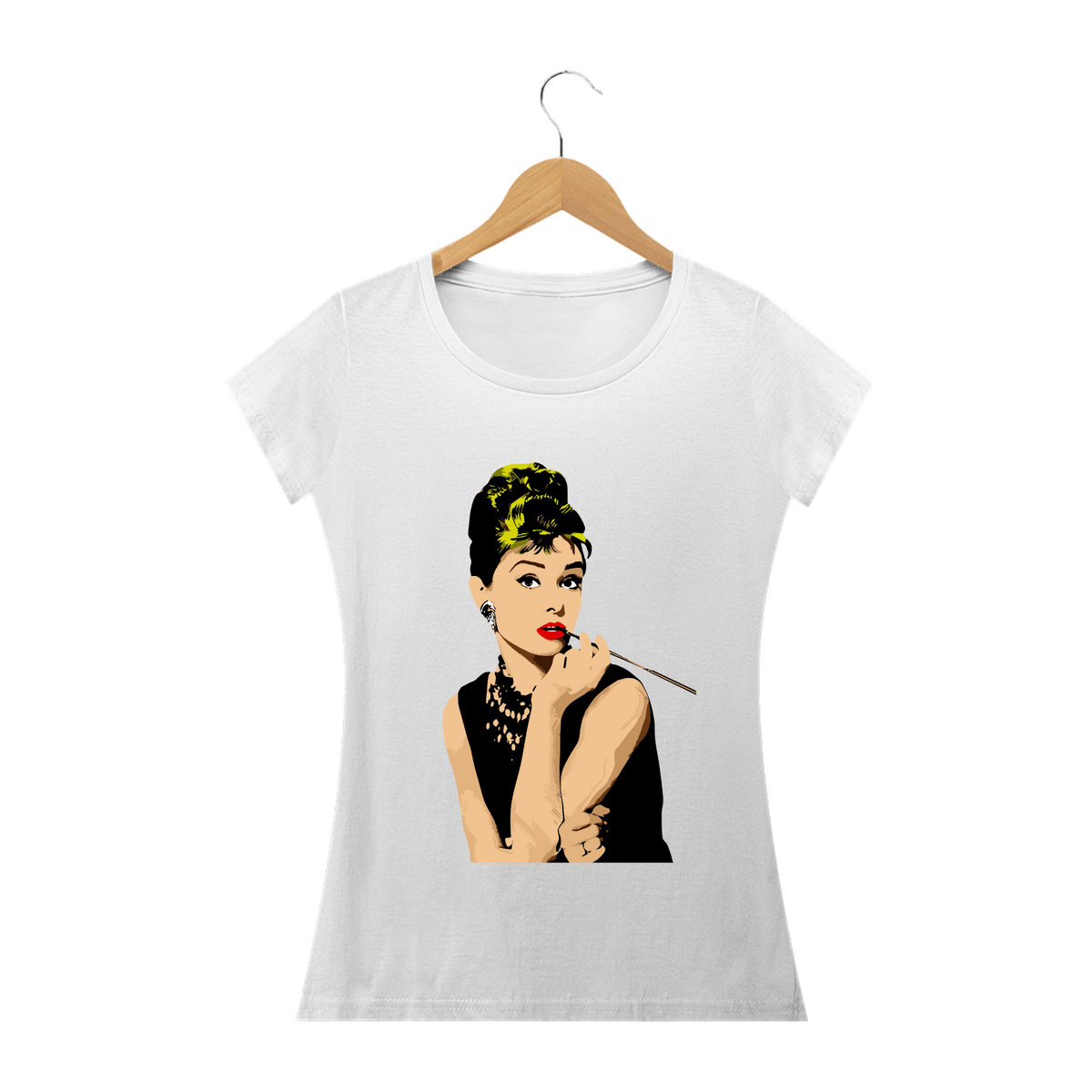 Nome do produto: Camiseta Personalizada Feminina Estampa AUDREY HEPBUM Smicking