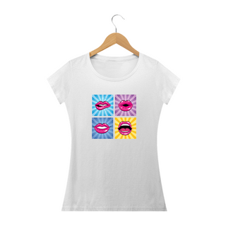 BOCAS POP ART - Camiseta Personalizada com Estampa Pop Art