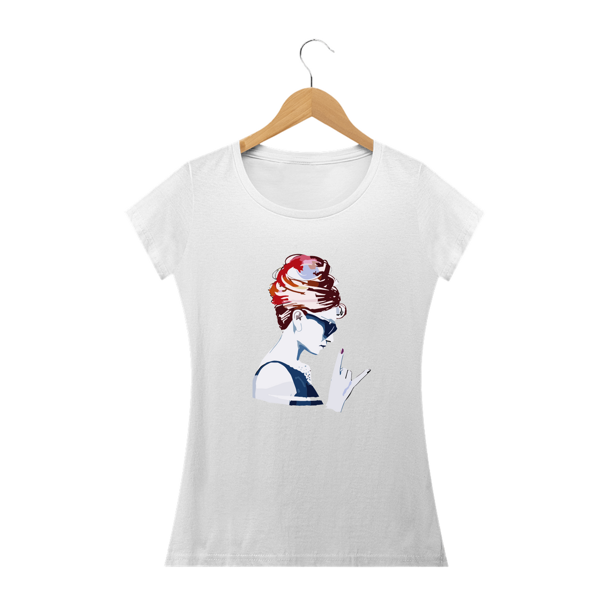 Nome do produto: MADAME ROCK - Camiseta Feminina Personalizada com Estampa Pop Art