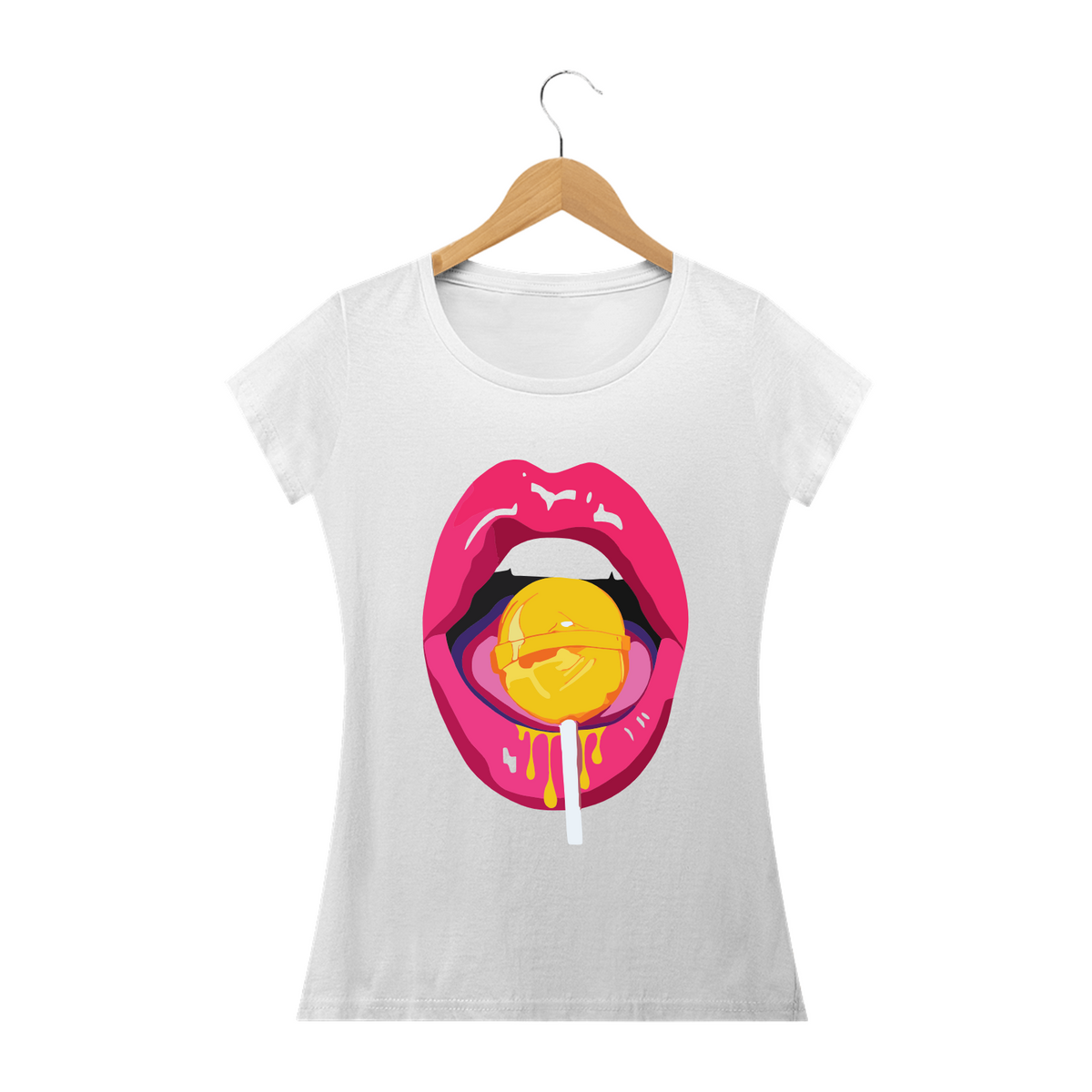 Nome do produto: PIRULITO NA BOCA - Camiseta Personalizada com Estampa Pop  Art