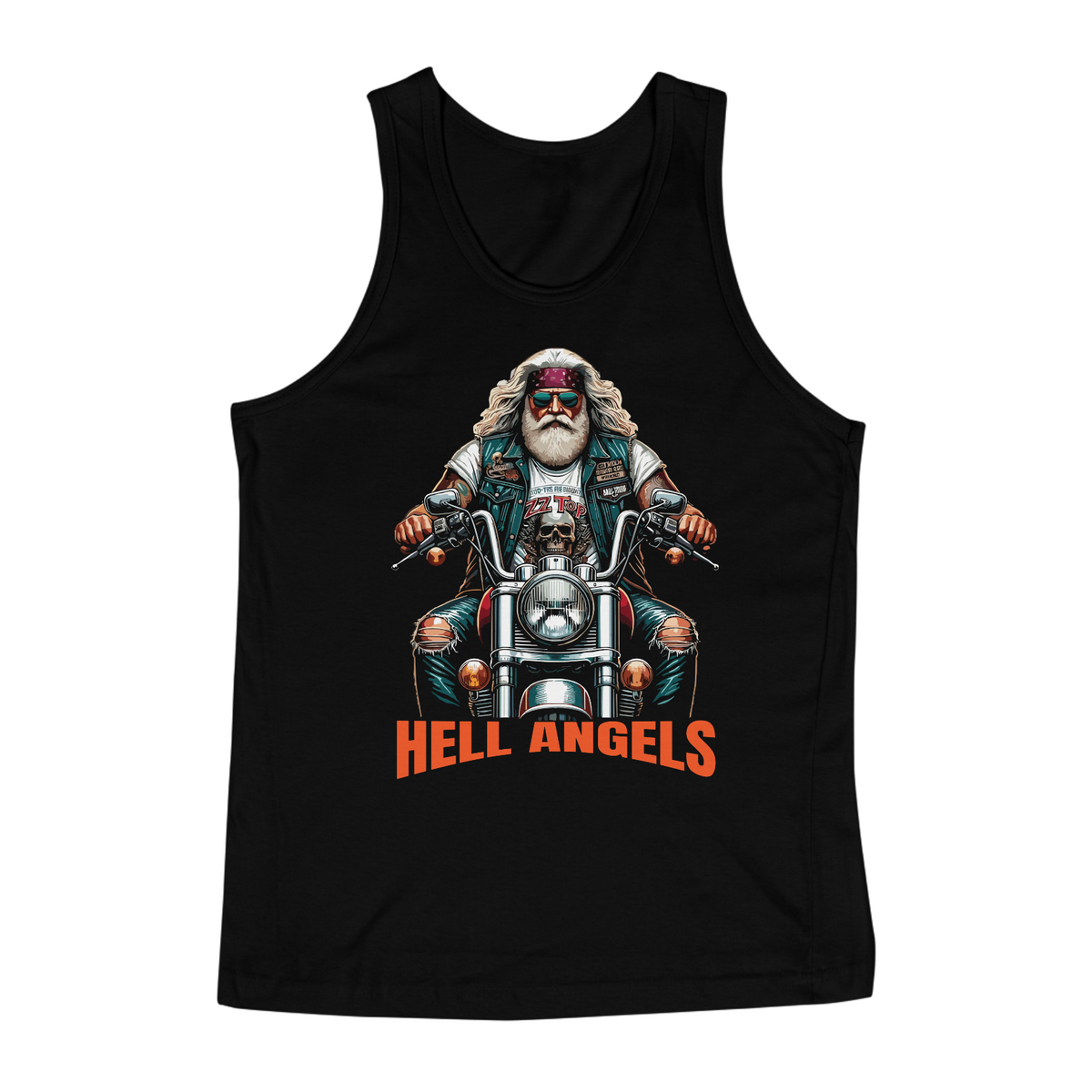 Nome do produto: Camiseta Regata Personalizada  Estampa HELL ANGELS