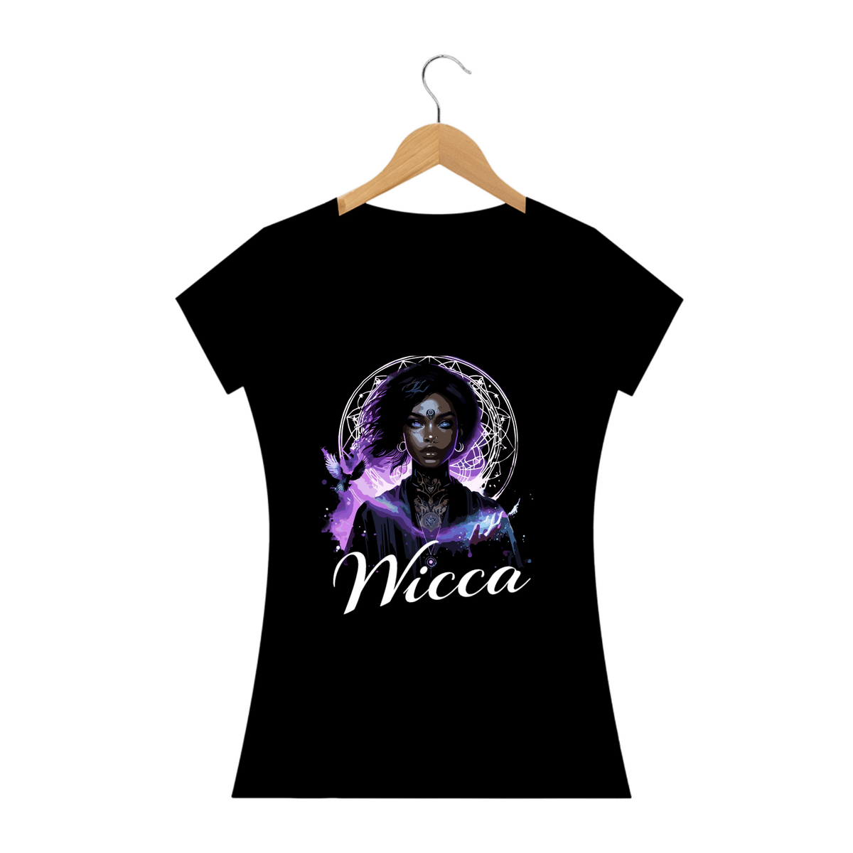 Nome do produto: Camiseta Personalizada Feminina   Estampa WICCA