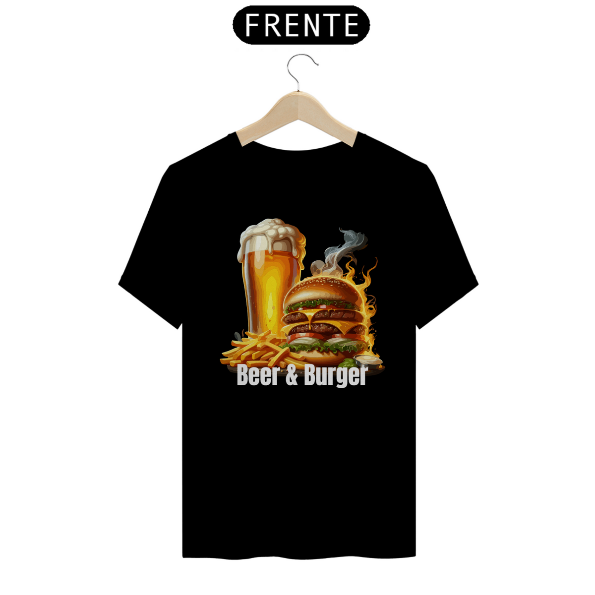 Nome do produto: Camiseta Personalizada  Estampa BEER BURGER