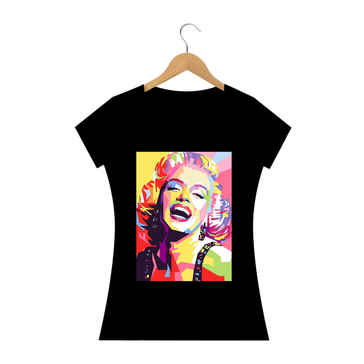 Nome do produto: Camiseta Personalizada Feminina Estampa MARILYN MONROE Smiling