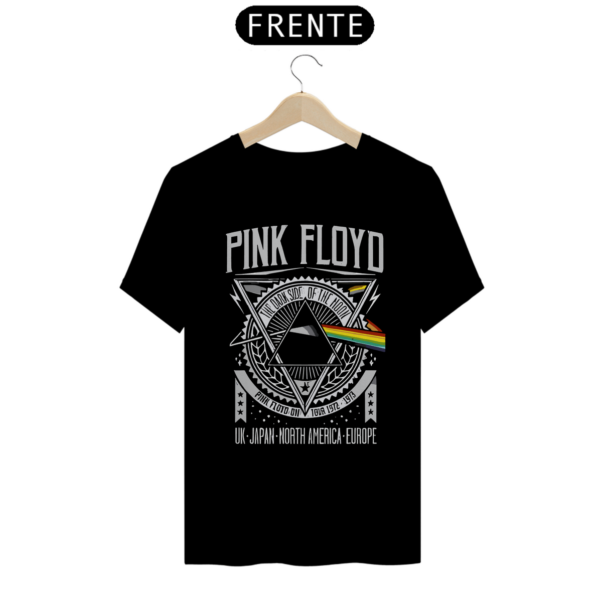 Nome do produto: Camiseta Personalizada Estampa PINK FLOYD The Dark
