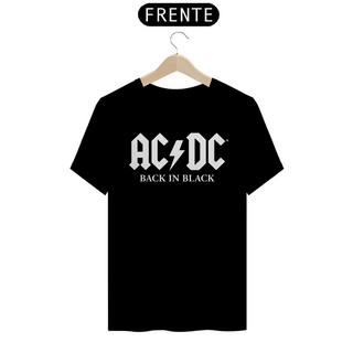 Camiseta Personalizada Estampa ACDC Back in Black