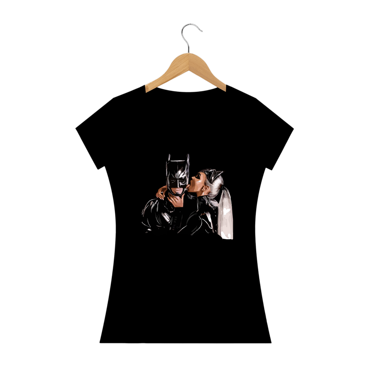 Nome do produto: BATMAN E MULHER-GATO - Camiseta Feminina Personalizada com Estampa XXX