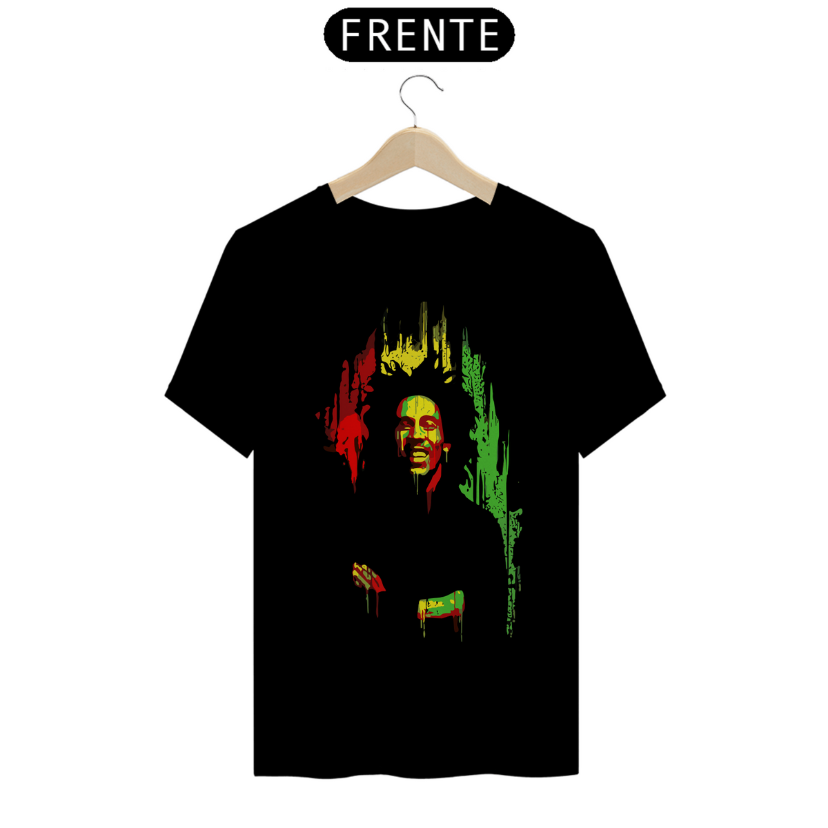 Nome do produto: BOB MARLEY SPLASH - Camiseta Personalizada com Estampa de Banda