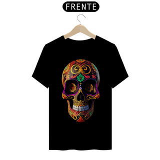 Nome do produtoCAVEIRA MEXICANA GREEN FLOWER - Camiseta Personalizada com Estampa de Caveira