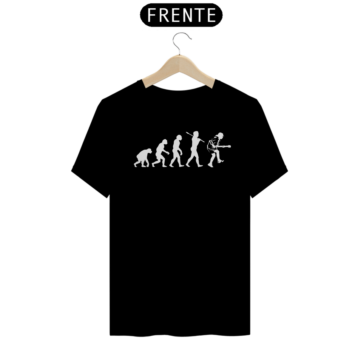 Nome do produto: EVOLUÇÃO ANGUS YOUNG - Camiseta Personalizada com Estampa de Rock
