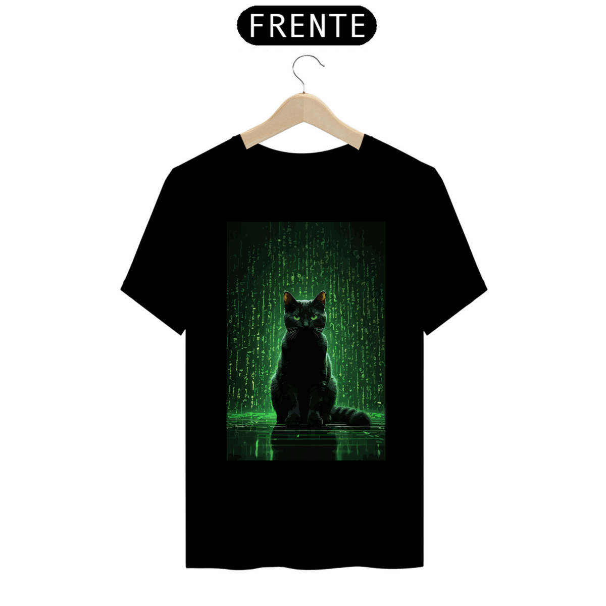 Nome do produto: GATO MATRIX - Camiseta Personalizada com Estampa Geek