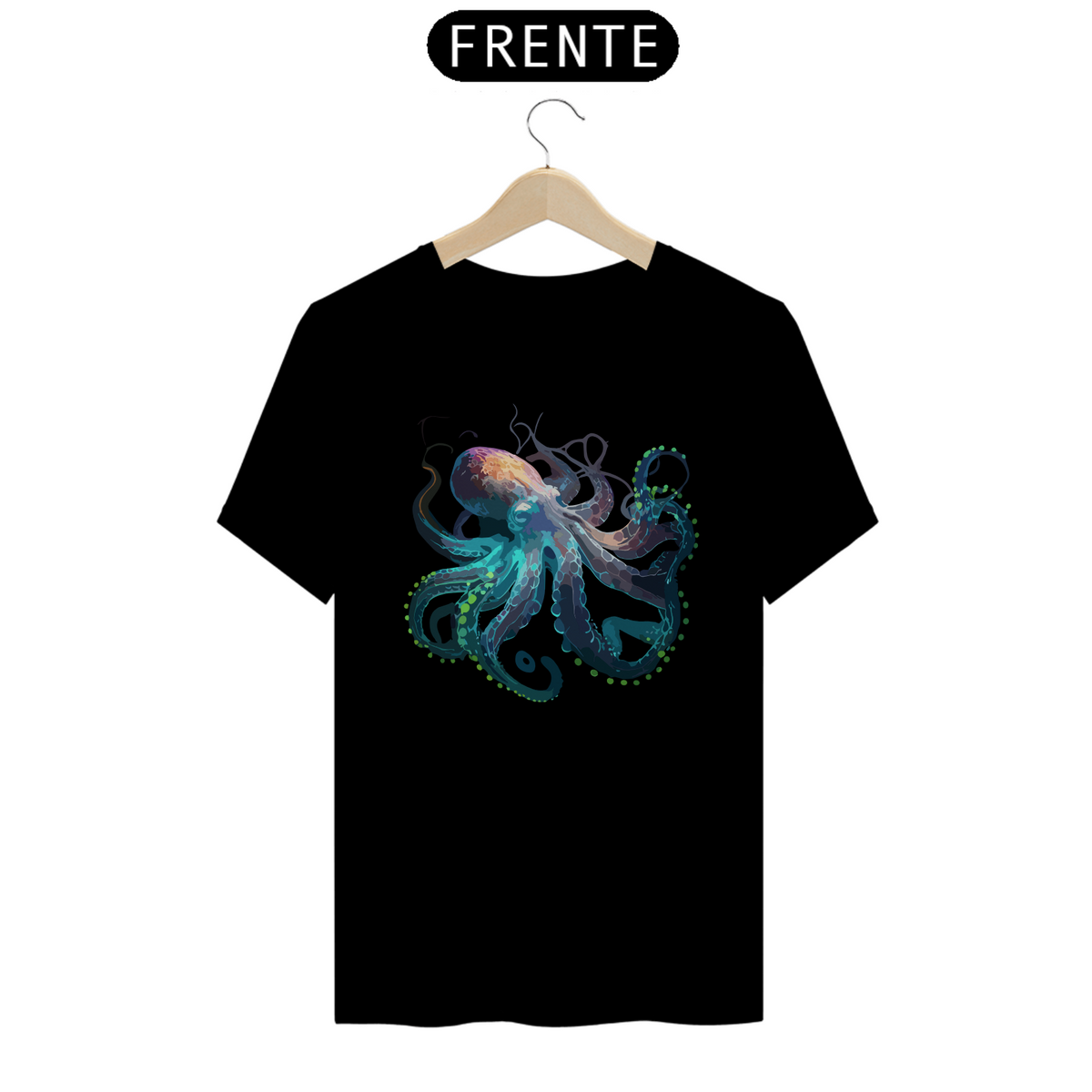 Nome do produto: OCTOPUS NEON - Camiseta Personalizada com Estampa Alucinante