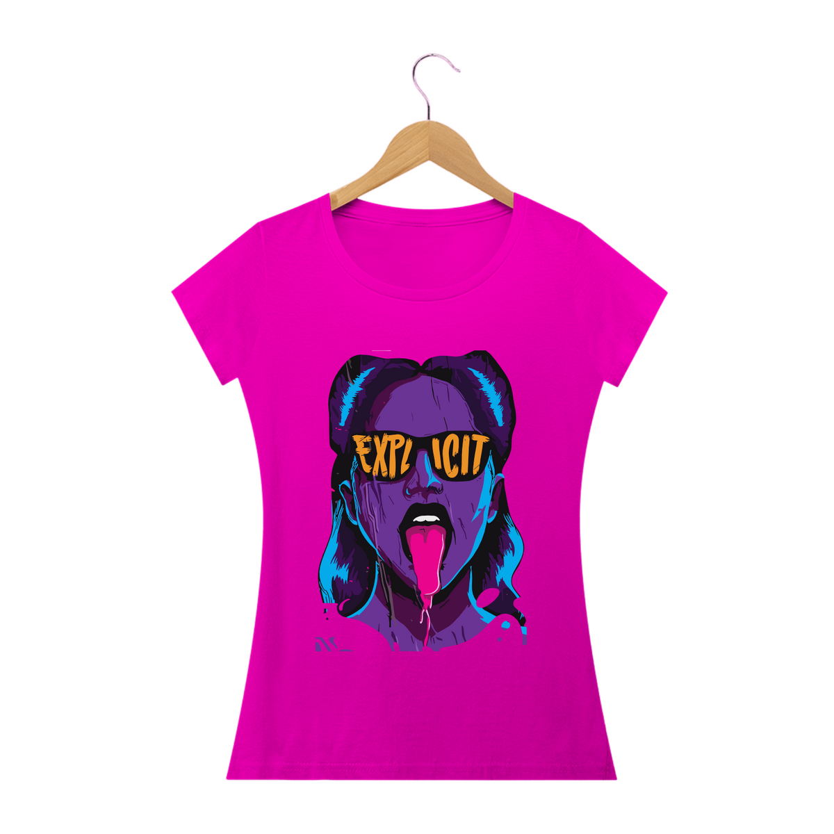 Nome do produto: EXPLICIT GIRL - Camiseta Personalizada com Estampa Pop Art
