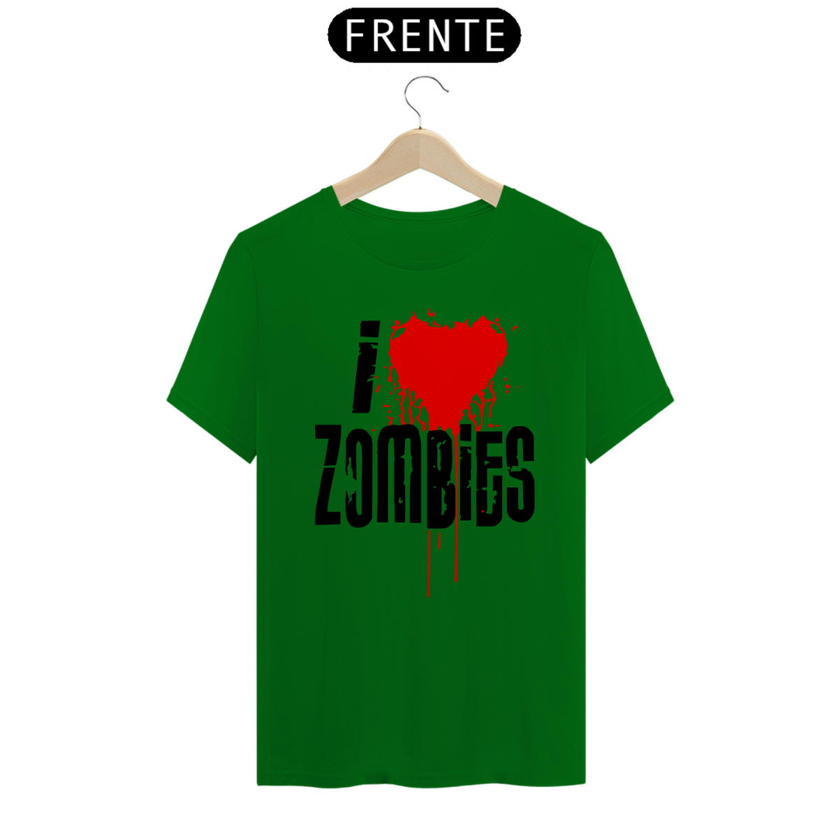 Nome do produto: Camiseta Personalizada Estampa I LOVE ZOMBIES